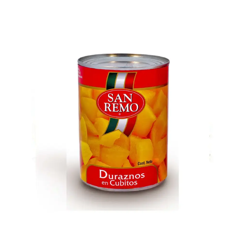 DURAZNO CUBOS 12X820 GR SAN REMO                              