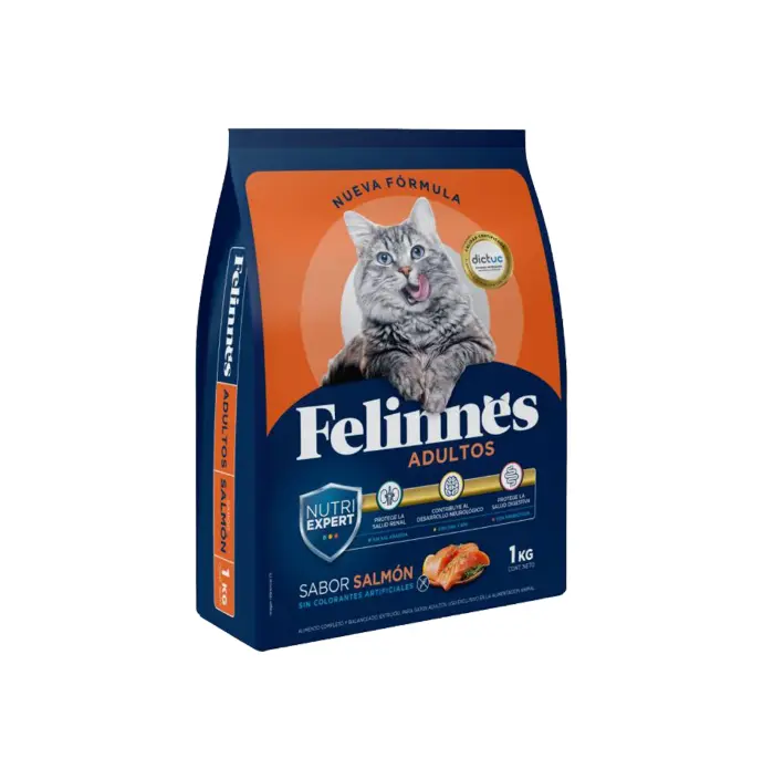 Felinnes Adulto Sabor Salmon 1 kg, Iansa