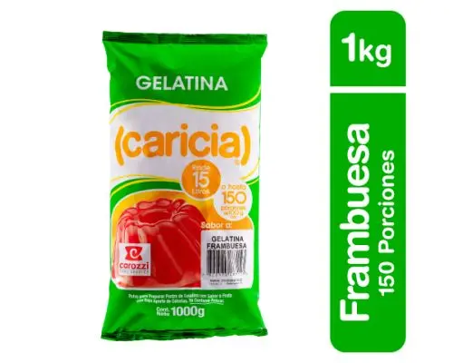 Gelatina Frambuesa 1 kg, Caricia