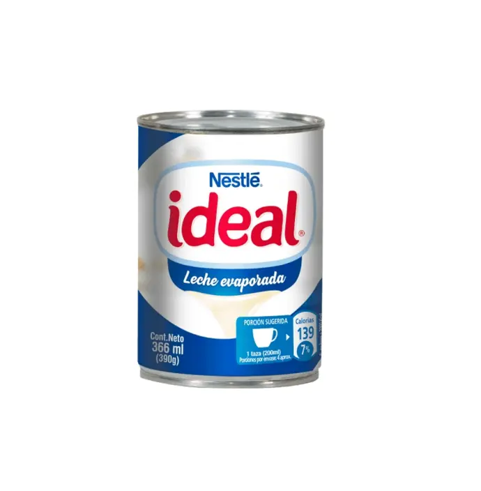 Leche Evaporada Ideal 390 g, Nestle