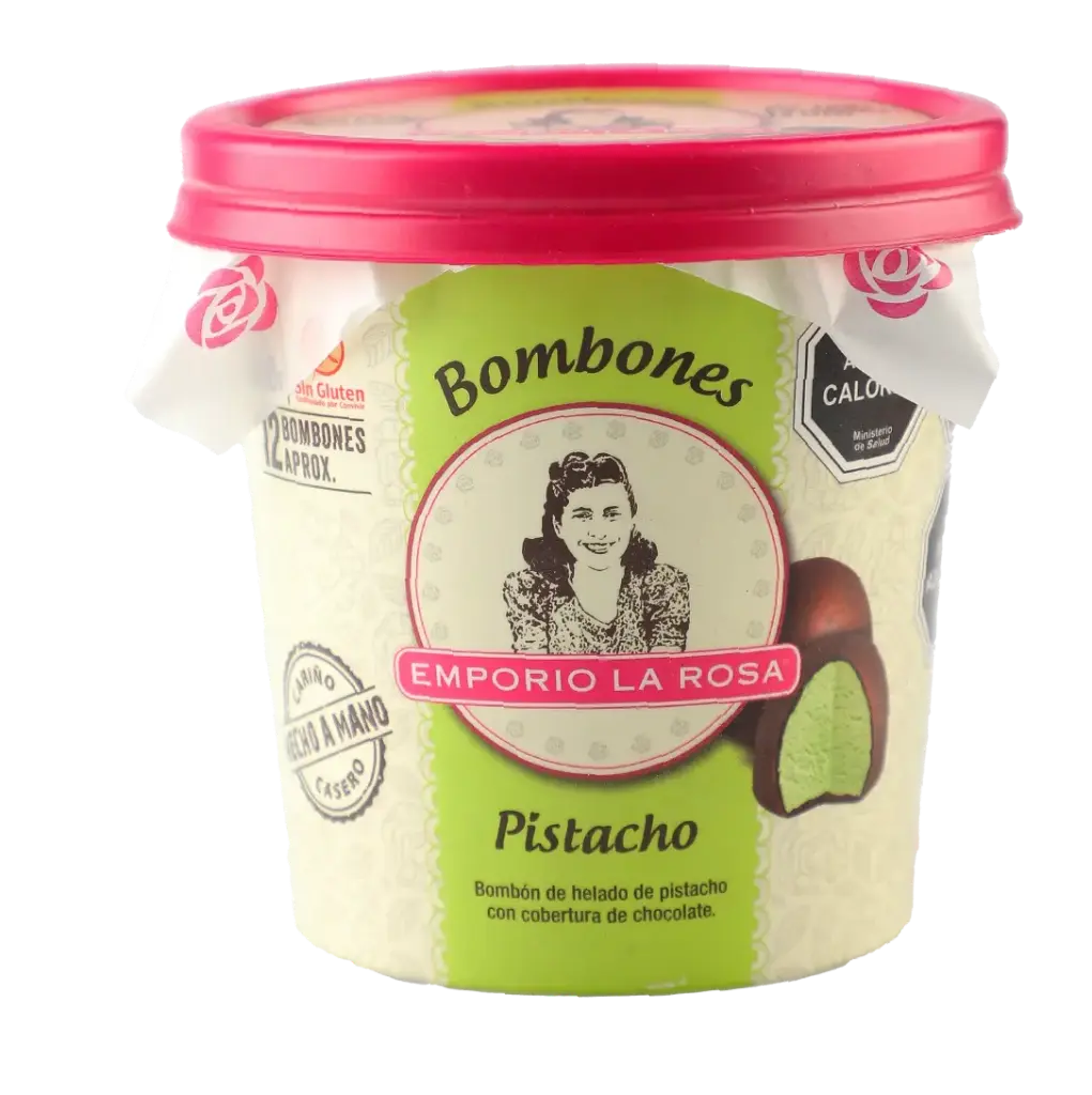Bombon Helado Artesanal Pistacho 156 g, Emporio La Rosa