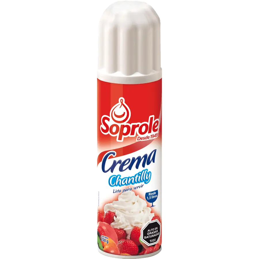 Crema Chantilly 250 g, Soprole