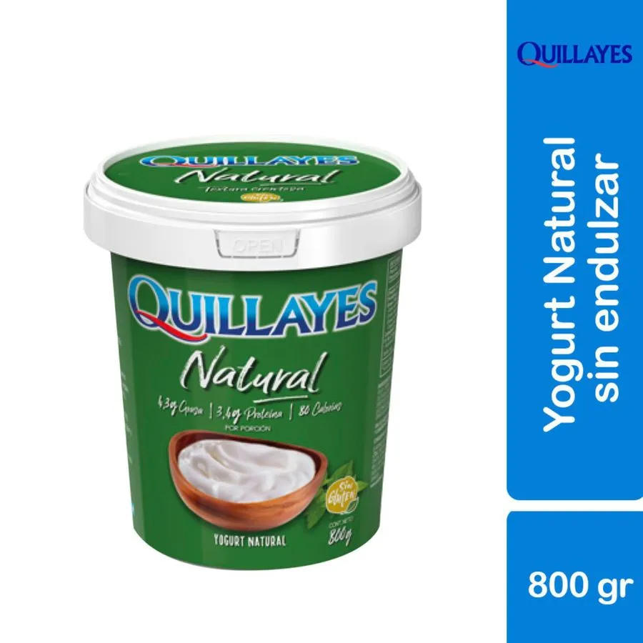 Yogur Natural Pote 800 g, Quillayes