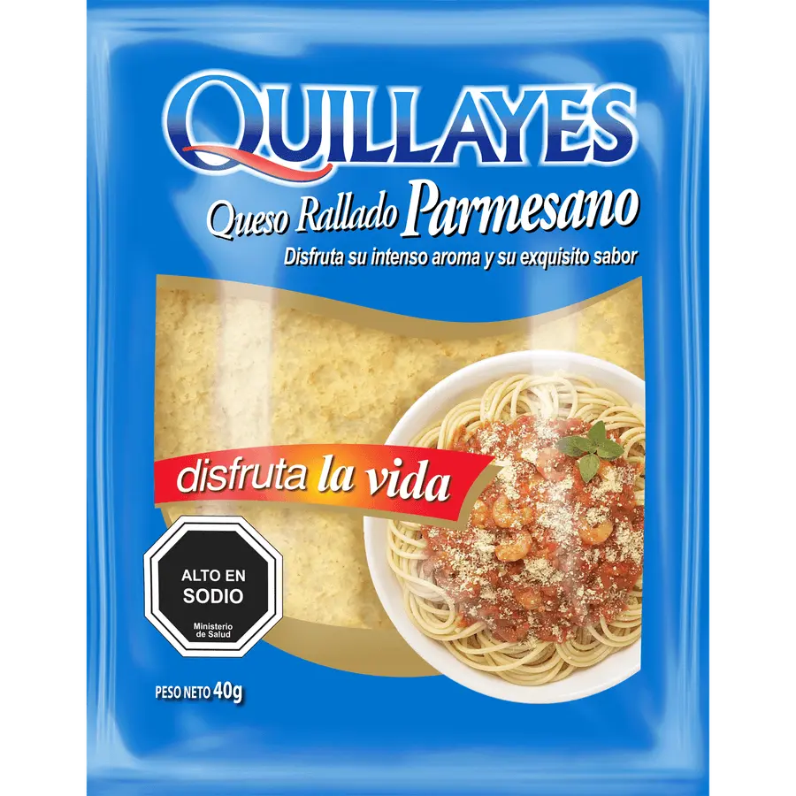 Queso Rallado Parmesano 40 g, Quillayes