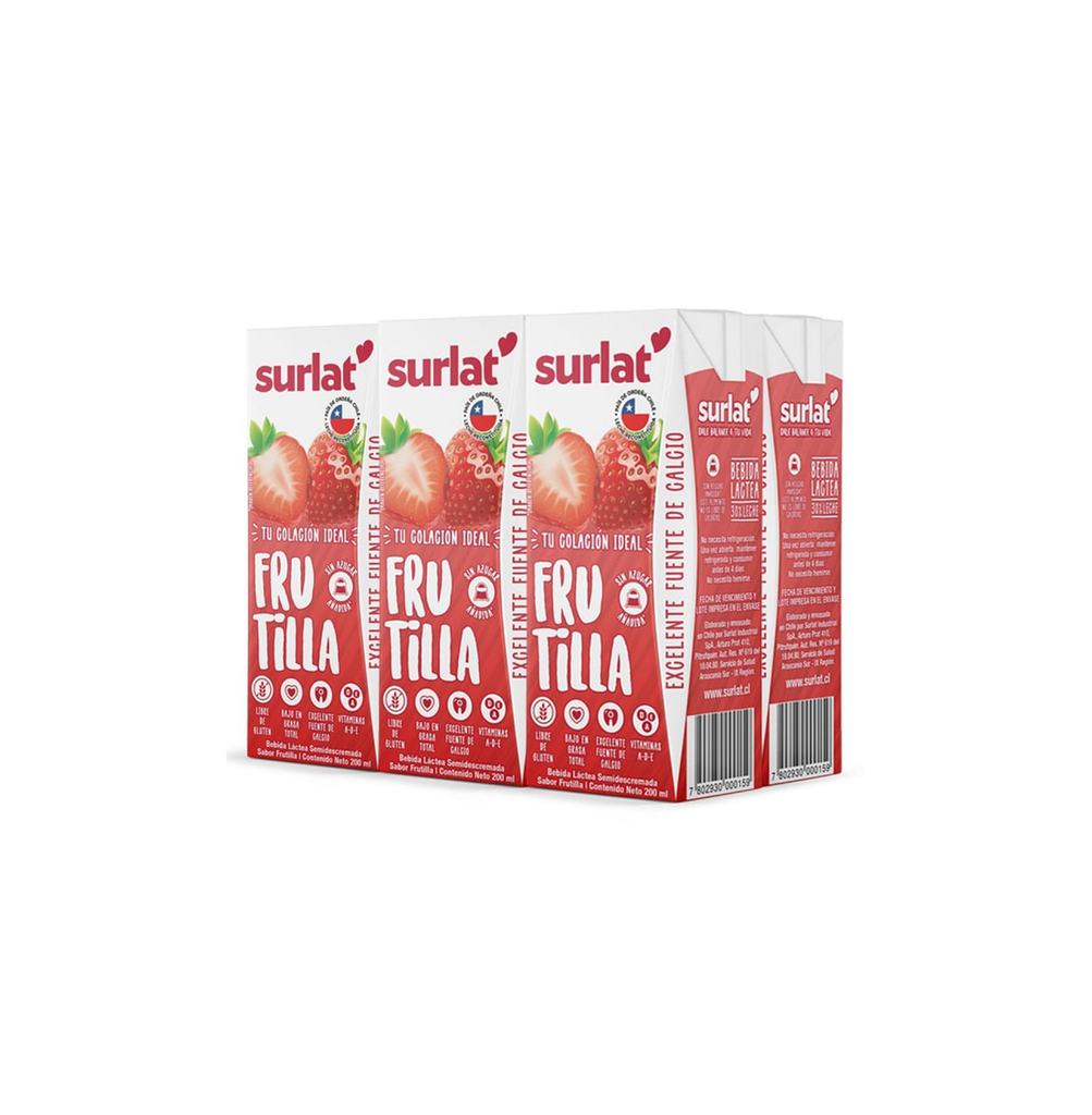B.LACTEA FRUTILLA MB LEAF SURLAT 6X200ML                      