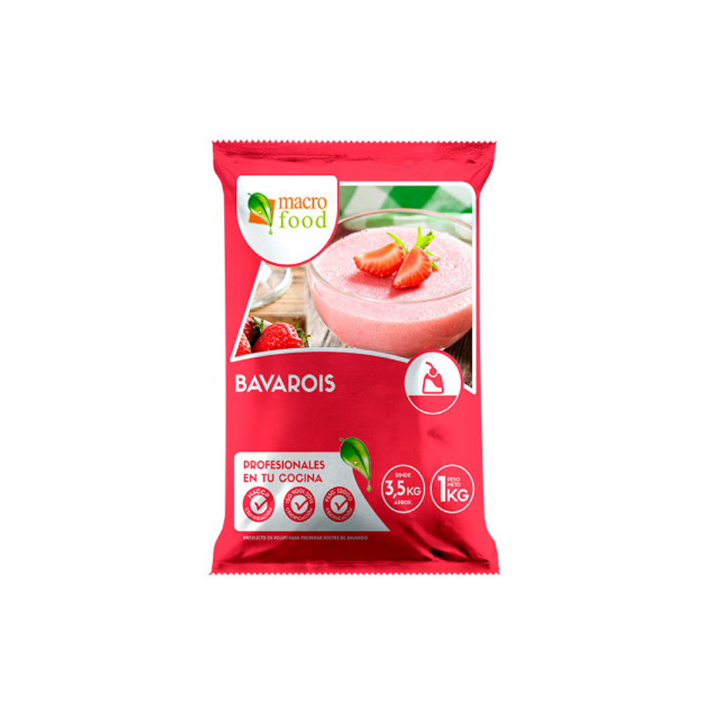 BAVAROIS FRAMBUESA 1 KG MACRO FOOD                            