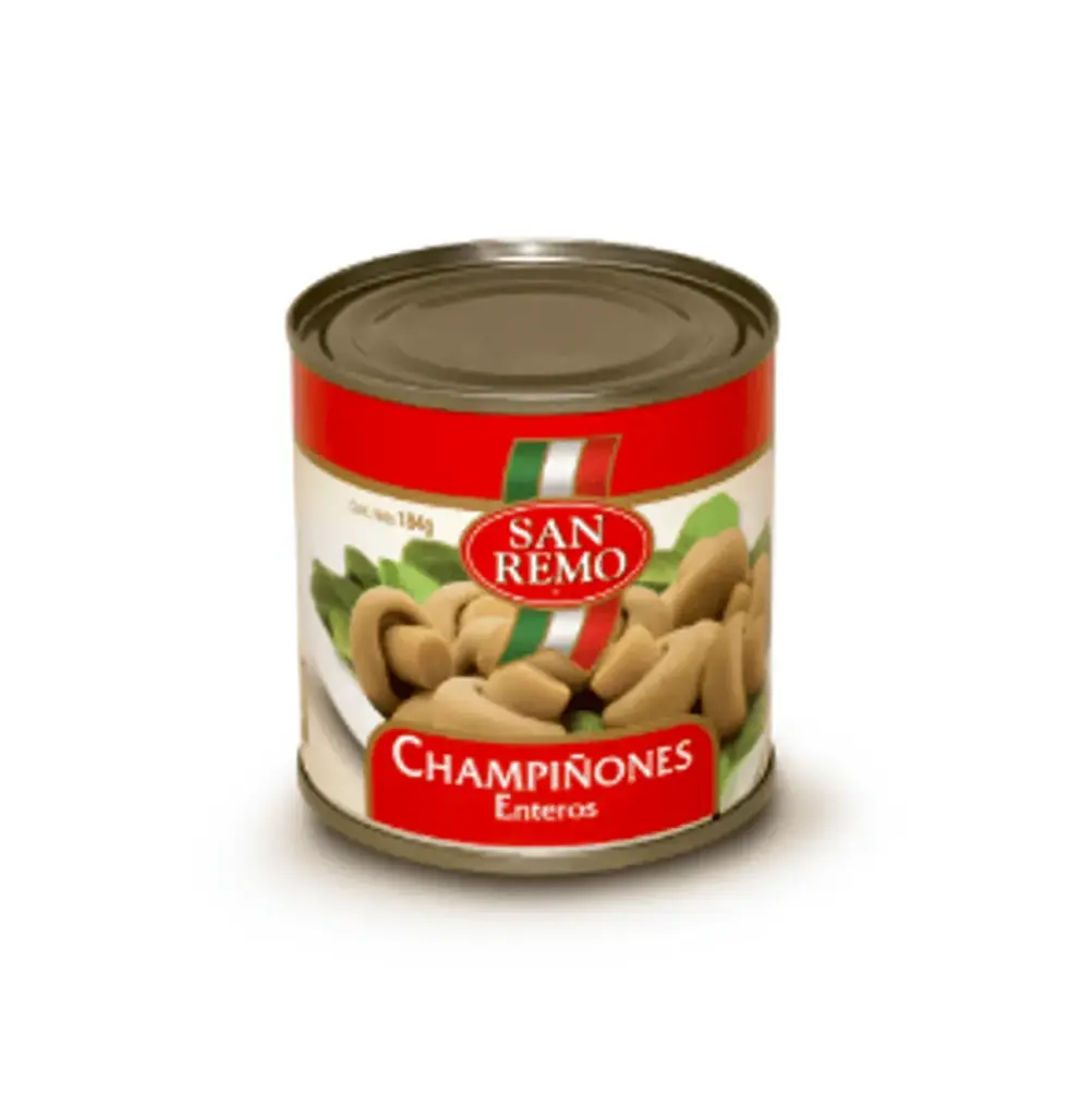 CHAMPIÑONES ENTEROS 24X184 GRS SAN REMO                       