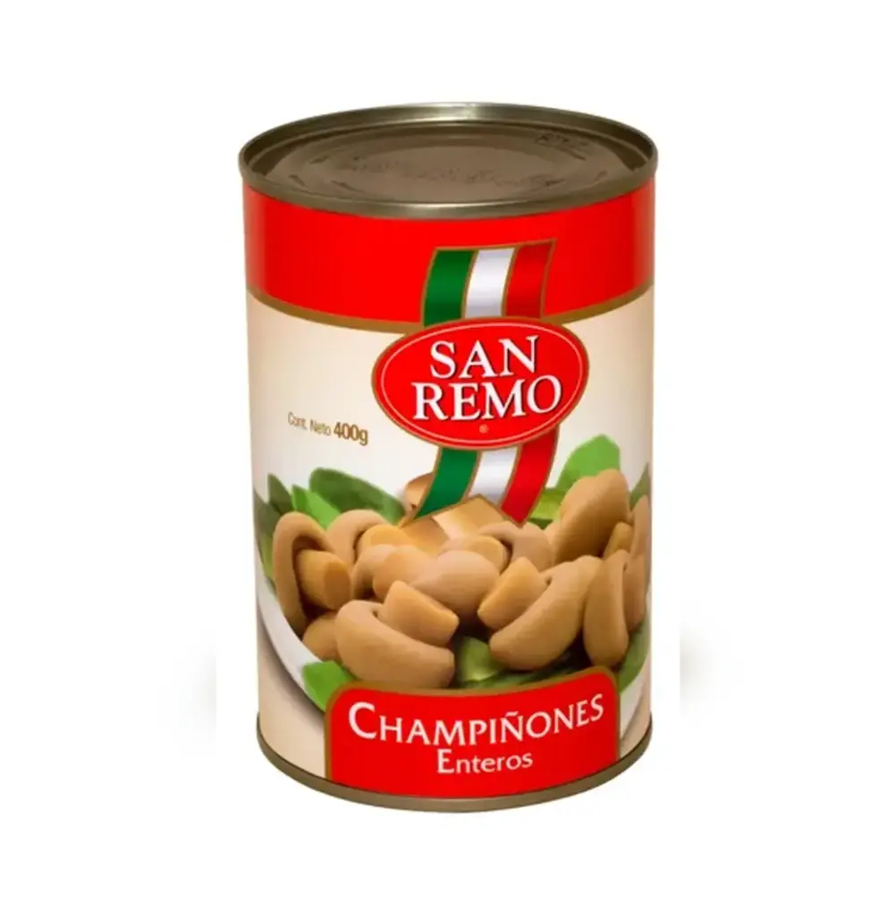 CHAMPIÑONES ENTEROS 24X400 GR SAN REMO                        