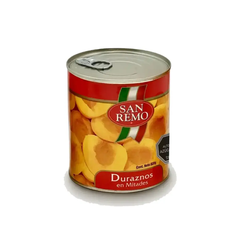 DURAZNO MITAD 12X 820 GR SAN REMO                             