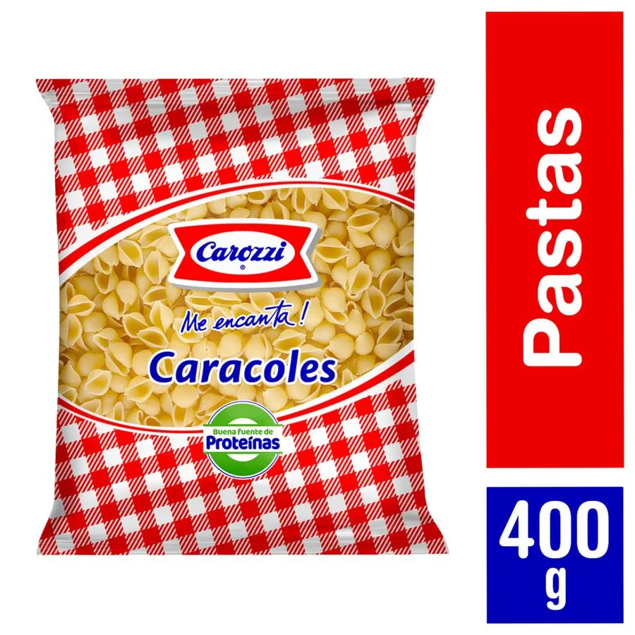 FIDEOS CARACOL 55   5 X 400 GR CAROZZI                  
