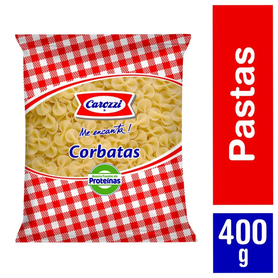FIDEOS CORBATA 80    5 X 400 GR CAROZZI                 