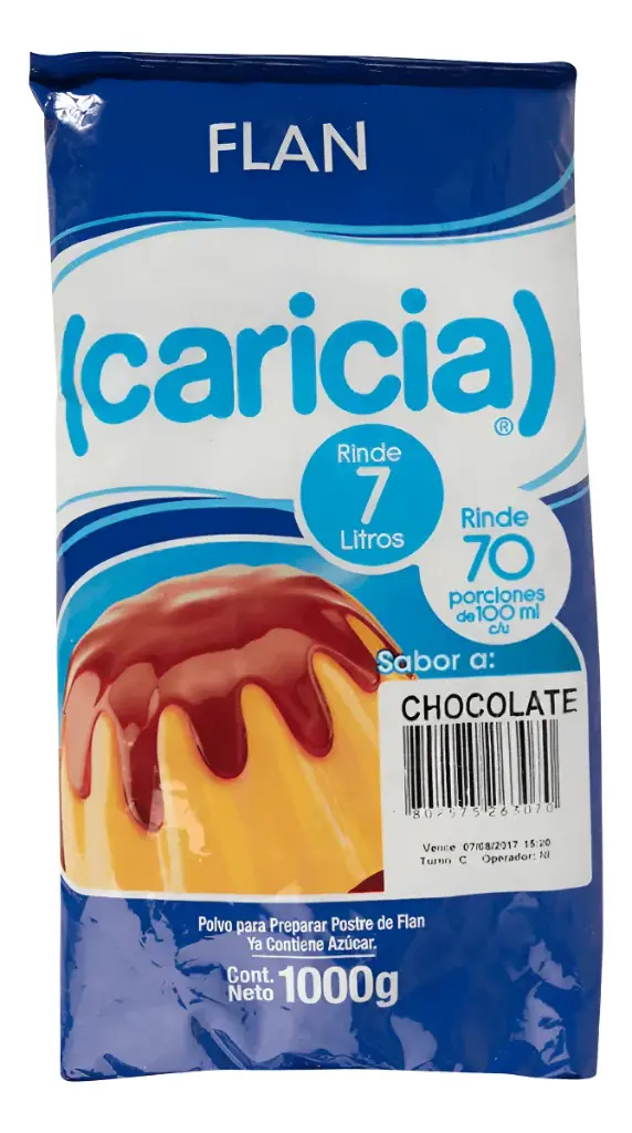 FLAN CHOCOLATE 1 KG CARICIA                             