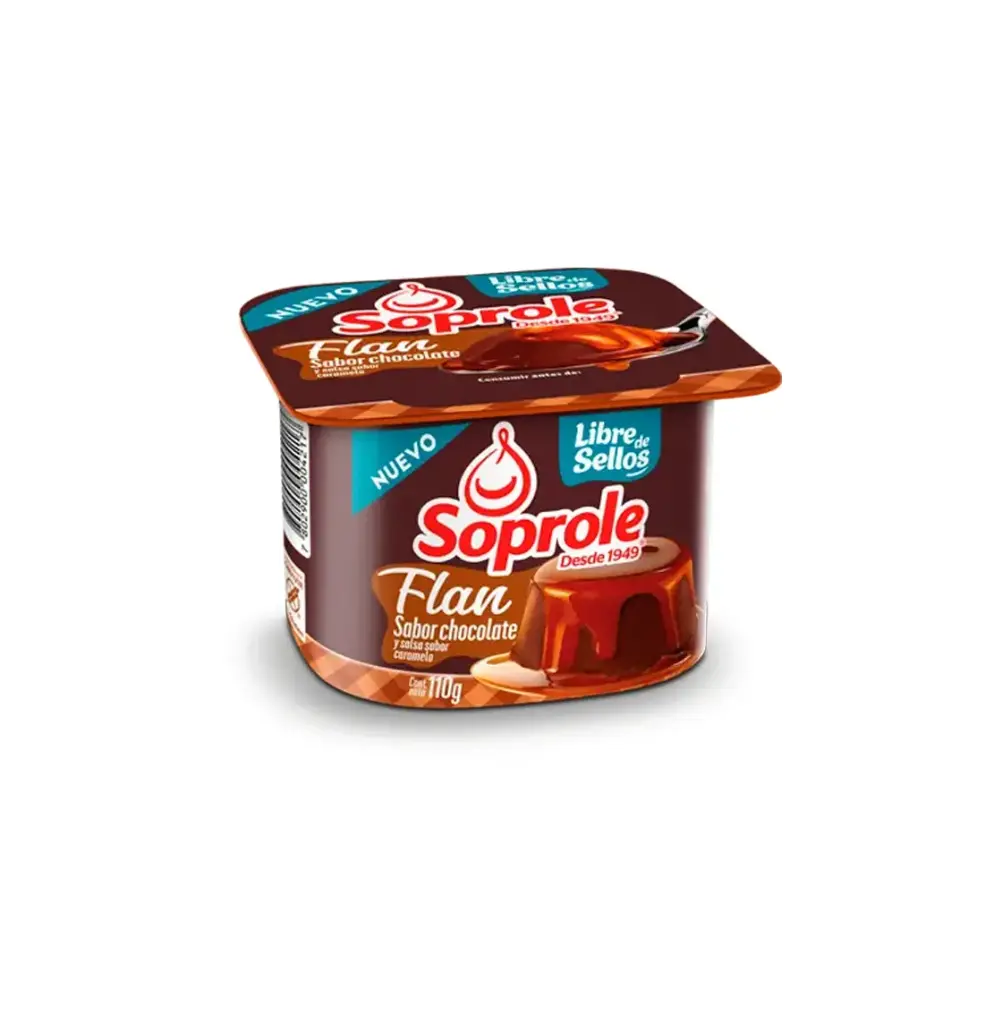 FLAN CHOCOLATE 4 X 120 GR SOPROLE                             