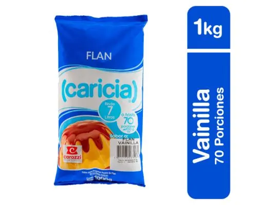 FLAN VAINILLA 1 KG CARICIA                              