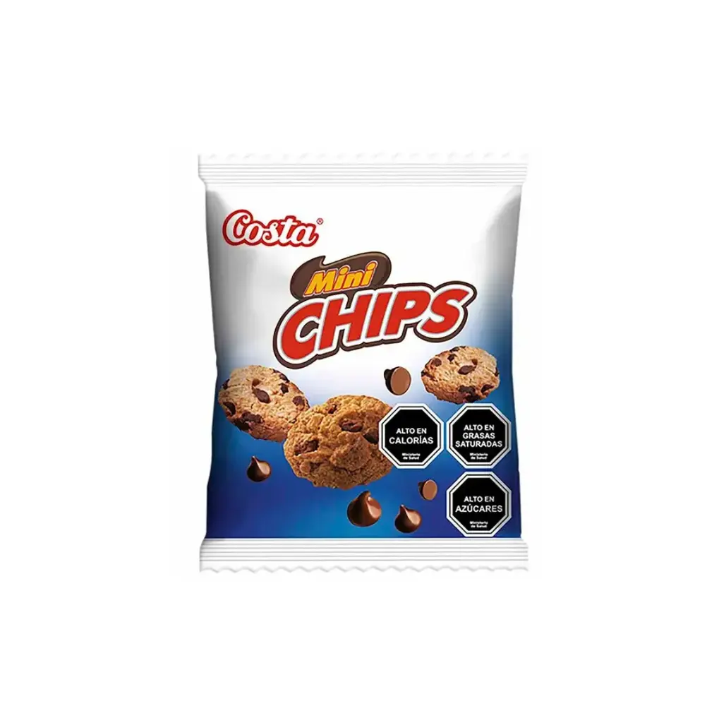 GALLETA MINI CHOCO CHIPS 30 X 35 GR COSTA               