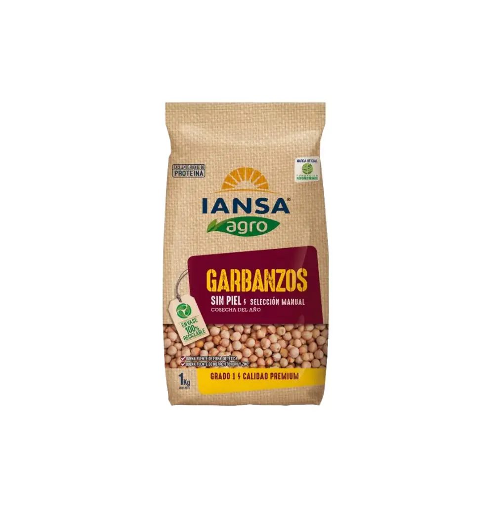 GARBANZOS S/PIEL 10 X 1 KG IANSA                              