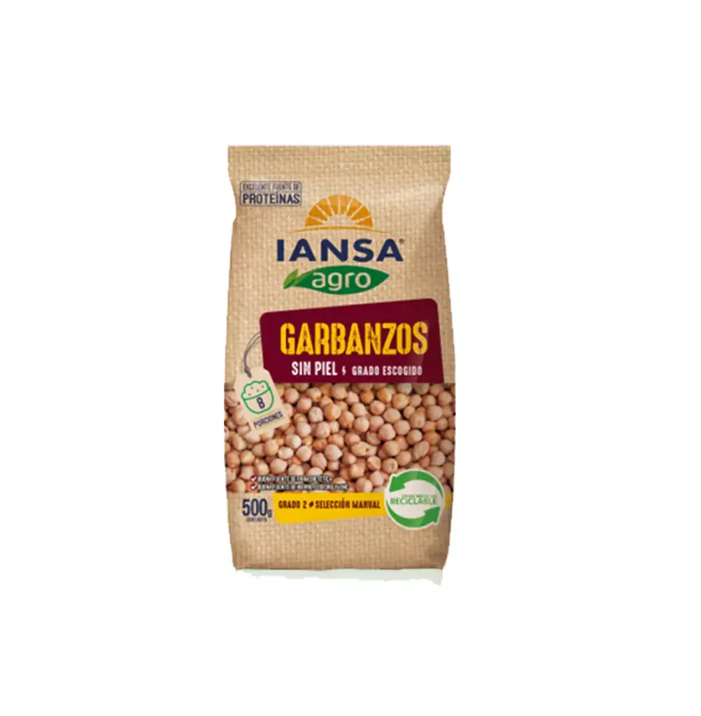 GARBANZOS S/PIEL 6 X 500 GR IANSA                             