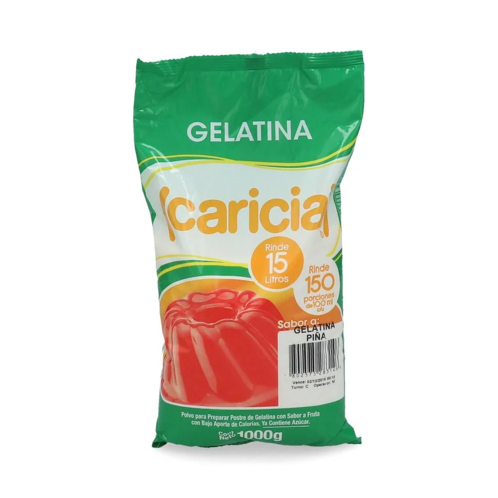 GELATINA PIÑA 10 X 1 KG CARICIA                         