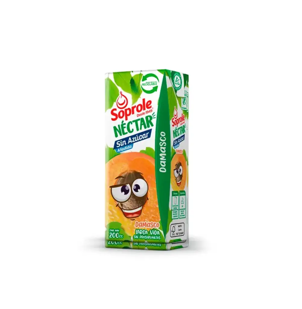 JUGO DAMASCO 6 X 200 CC SOPROLE                               