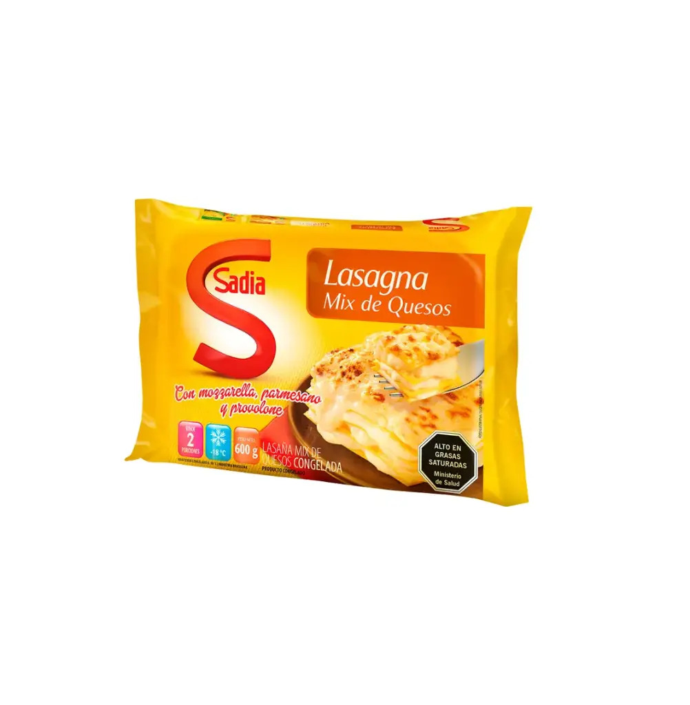 LASAGNA 4 QUESOS 6 X 650 GR SADIA                             