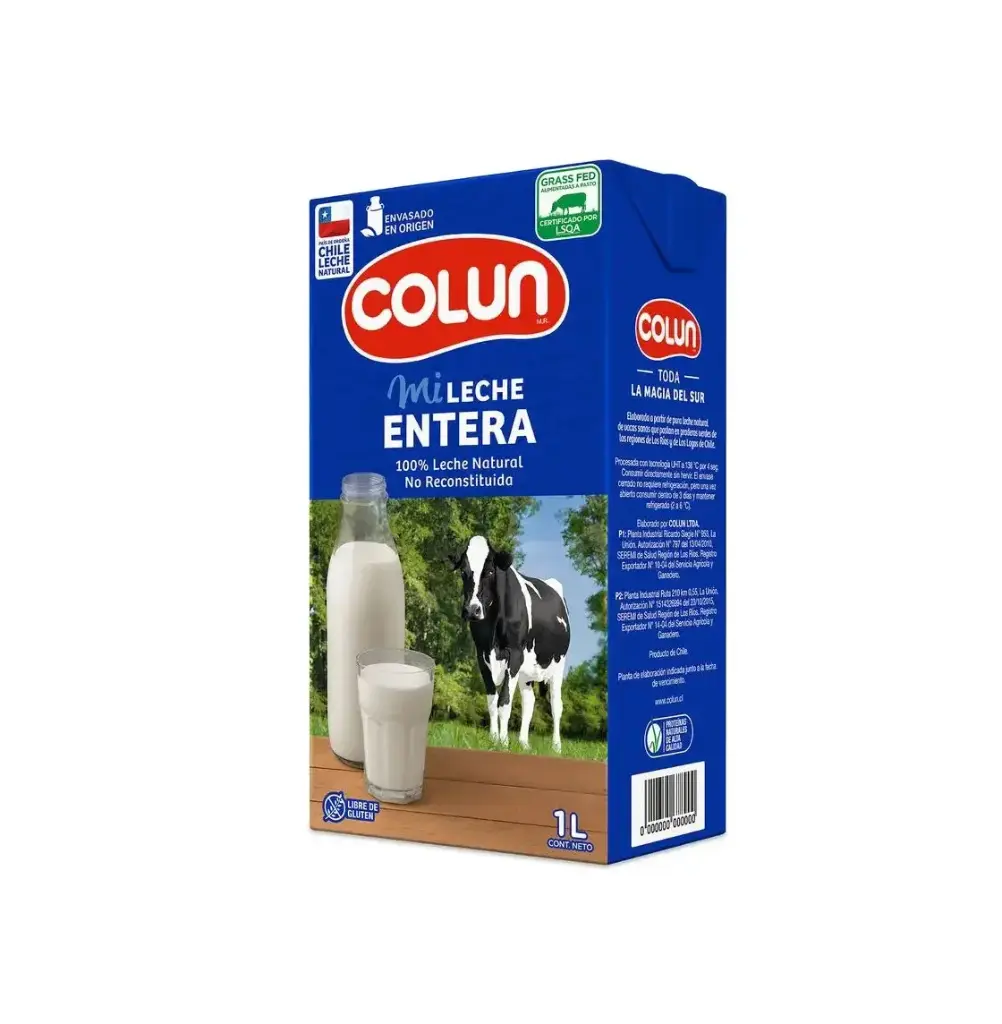 LECHE ENTERA 1 LITRO COLUN                                    