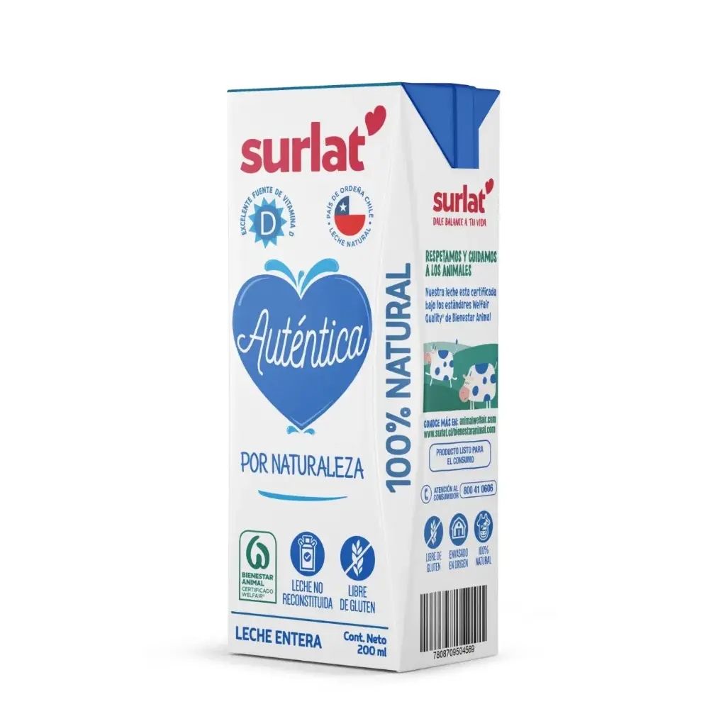 LECHE ENTERA LEAF SURLAT 6X200 ML                             
