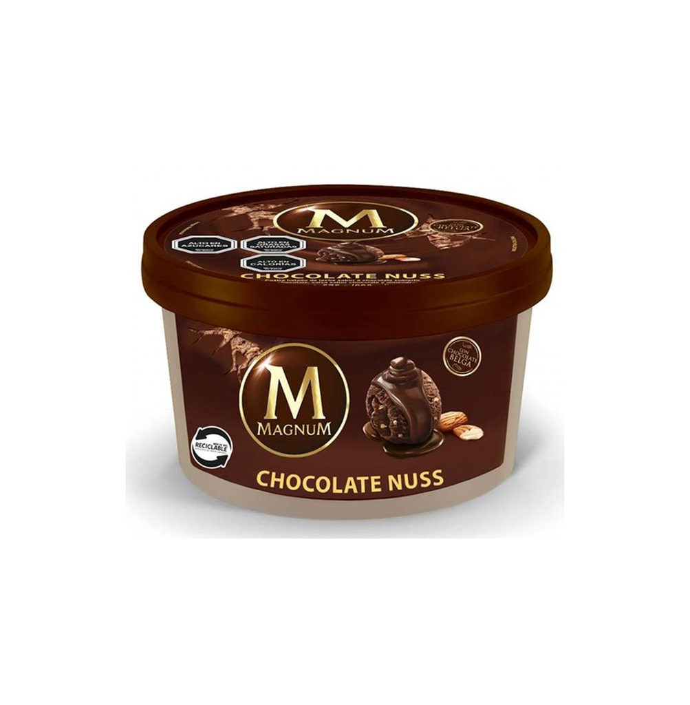 MAGNUM POSTRE CHOCOLATE NUSS 900ML       