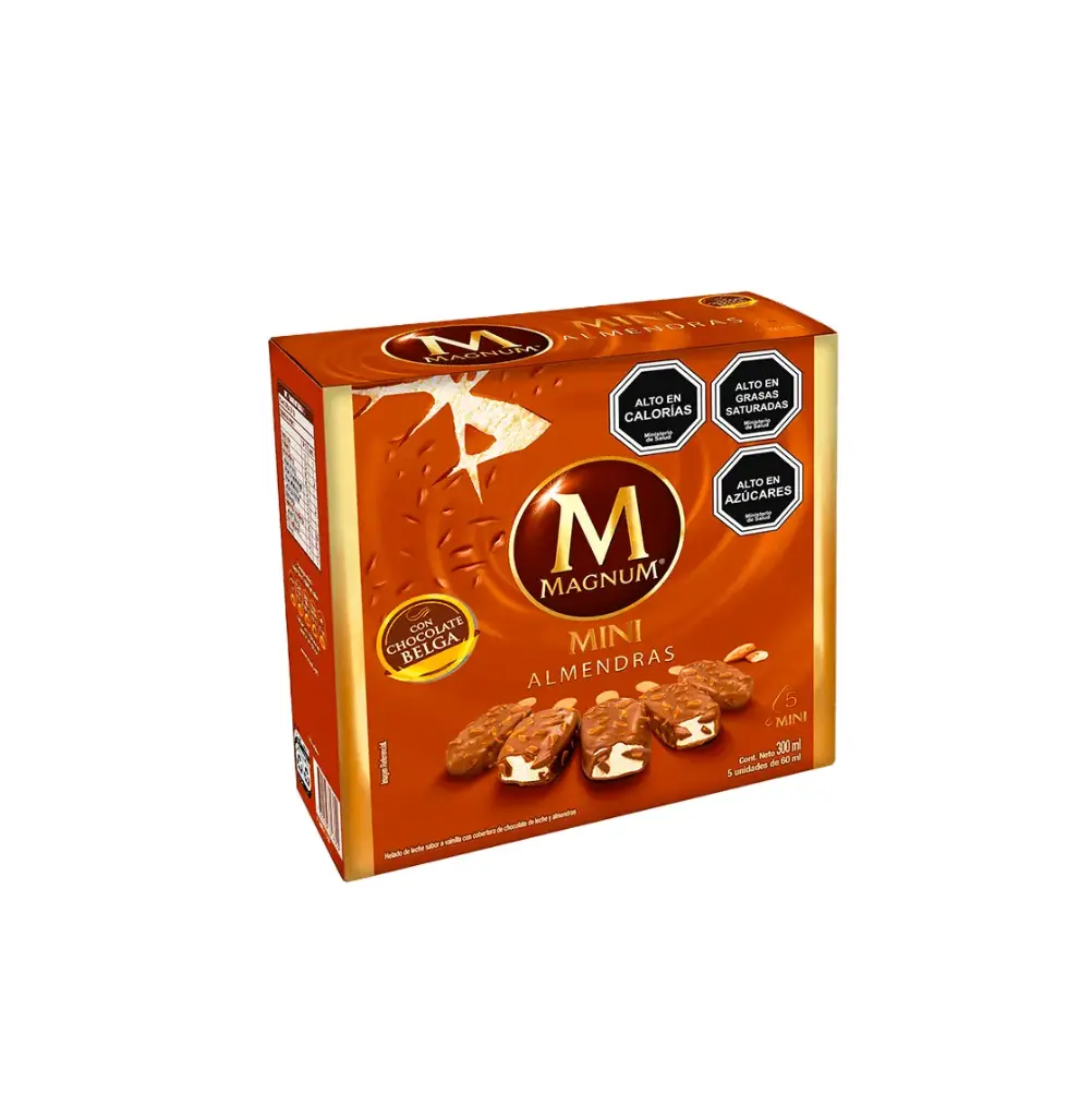 MINI MAGNUM CHOCOLATE ALMENDRAS 21 X 80 ML                    