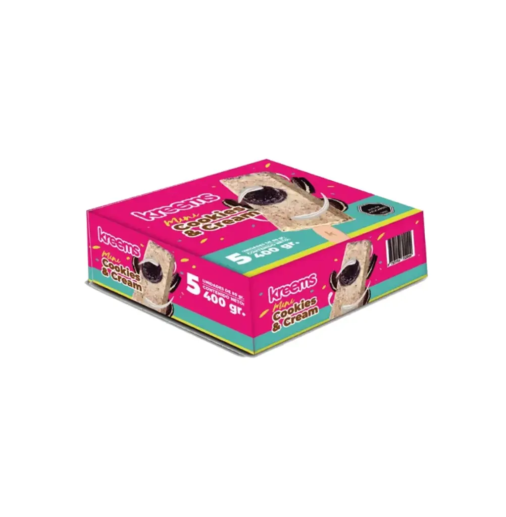 MULTIPACK MINI COOKIES AND CREAM 5 UN X 80 GR C/U KREEMS      