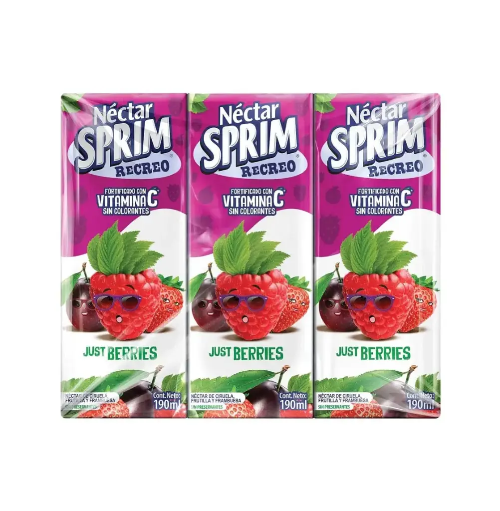 PACK NECTAR SPRIM BERRIES 8X3X190ML                           