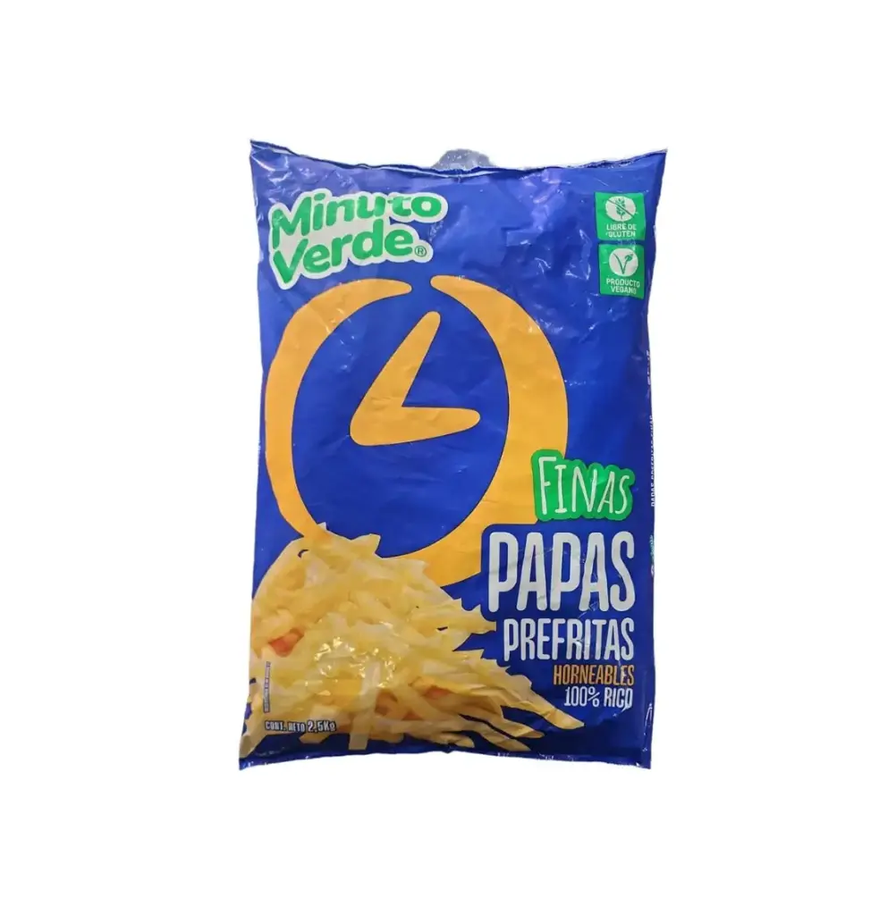 PAPAS PREFRITAS 11 MM 4 X 2.5 KG MINUTO VERDE                 