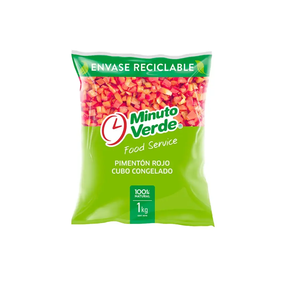 PIMENTON ROJO CUBO IQF 12 X 1 KG MINUTO VERDE                 