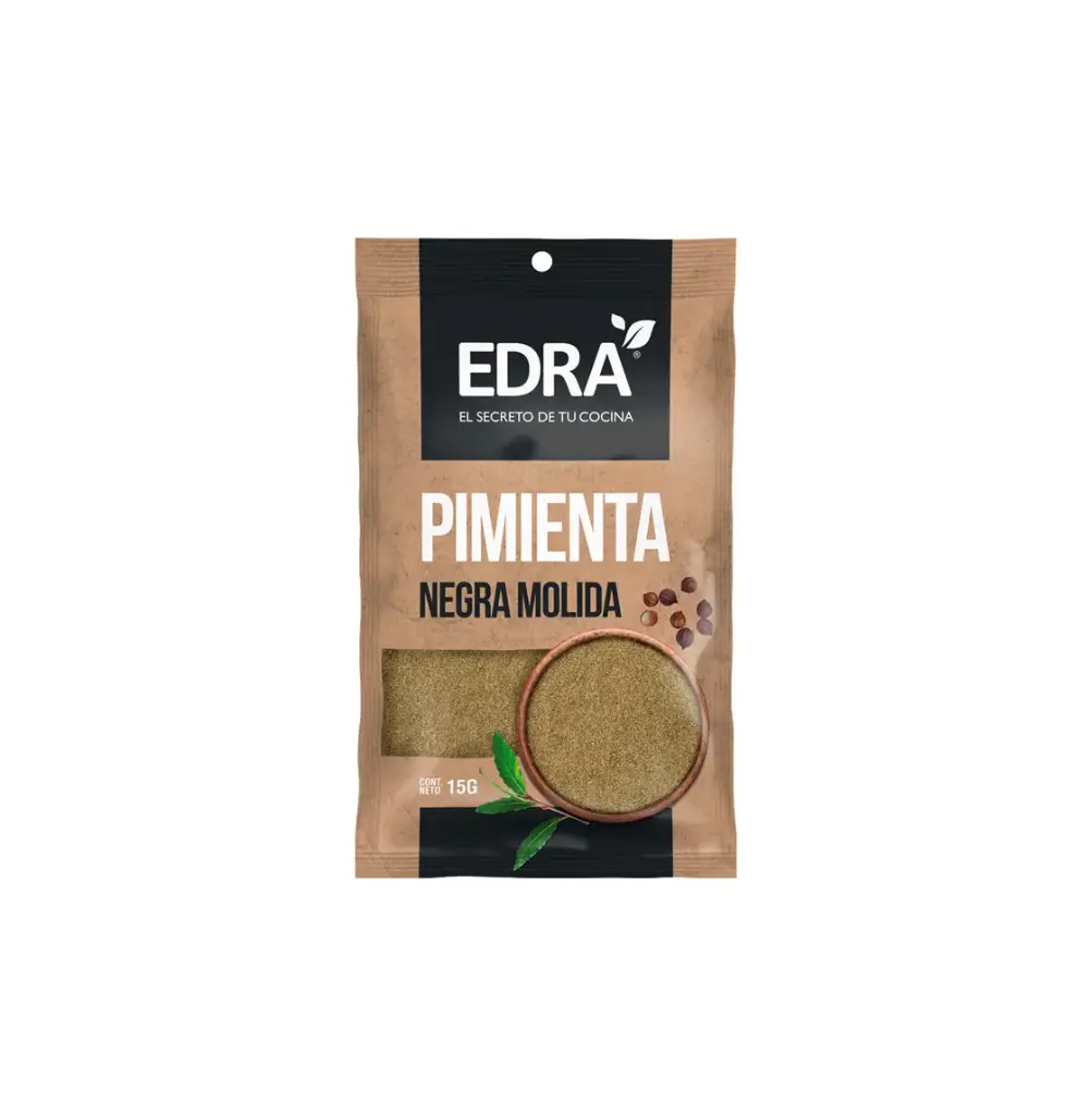 PIMIENTA NEGRA MOLIDA 50 X 15 GR EDRA                         