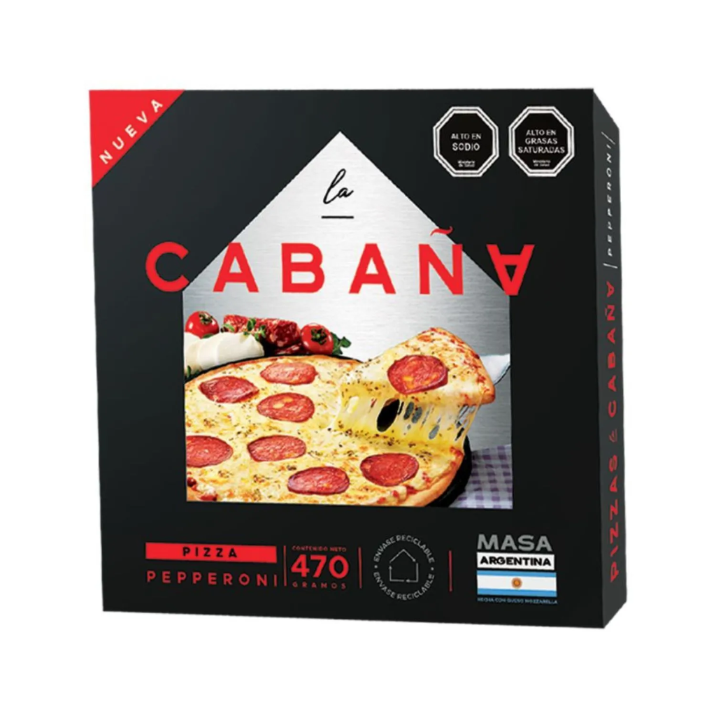 PIZZA PEPPERONI 470 GR. LA CABAÑA                             