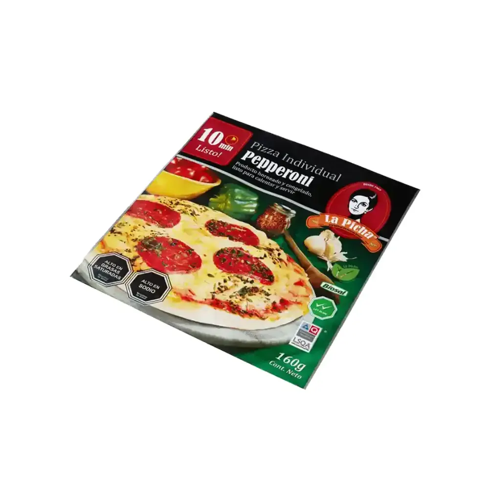 PIZZA QUESO PEPERONNI ARTESANAL INDIVIDUAL 17 CMS  LA PICHA   