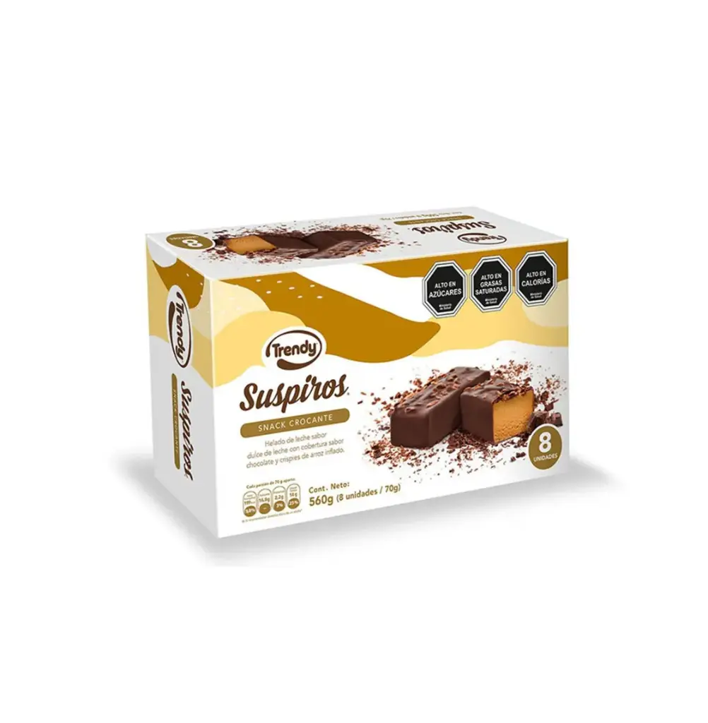 POSTRE SUSPIROS SNACK CROCANTE 8 X 70 GR TRENDY               