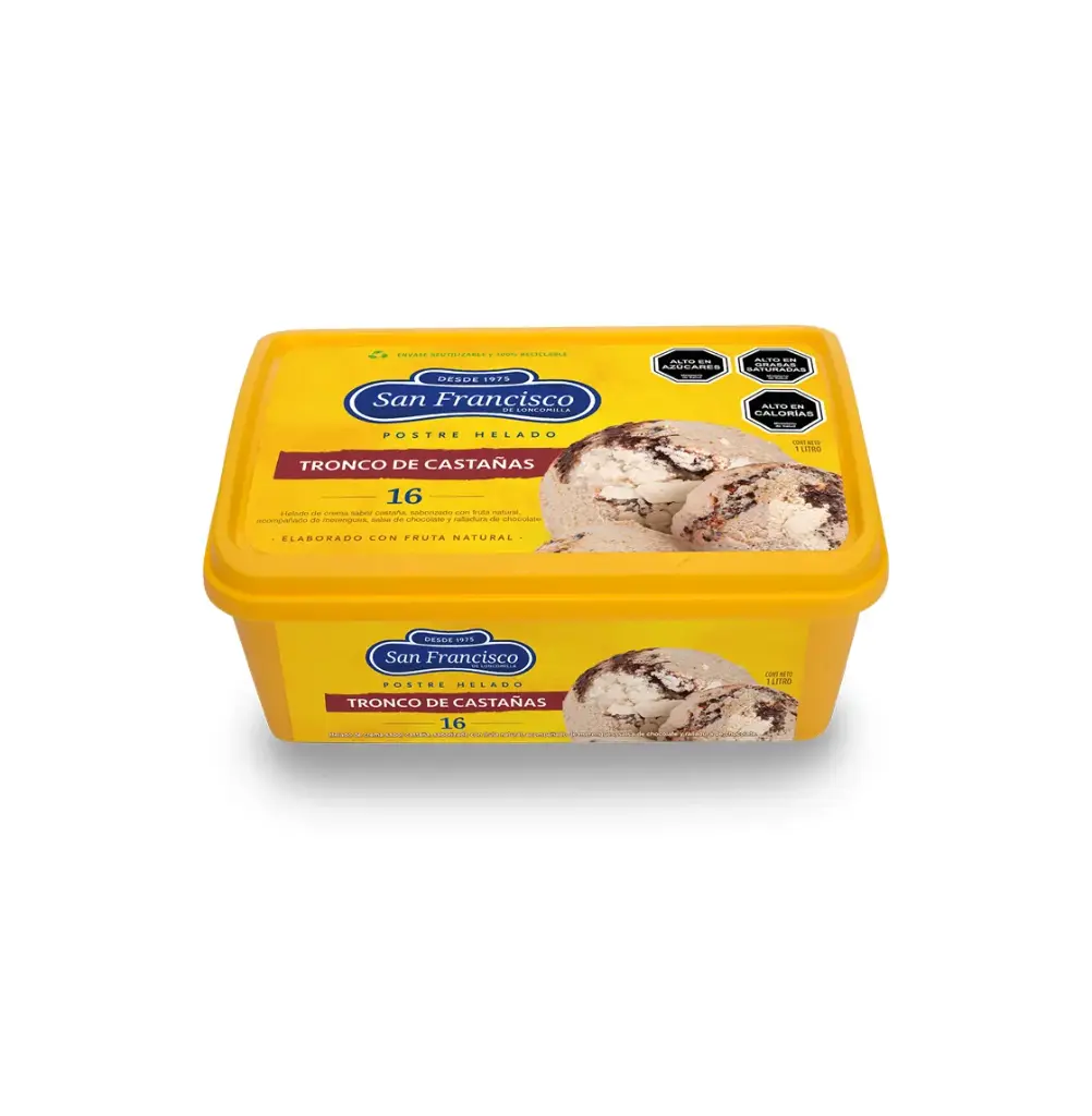 POSTRE TRONCO CASTAÑA. 3 X 1 LT SAN FRANCISCO   