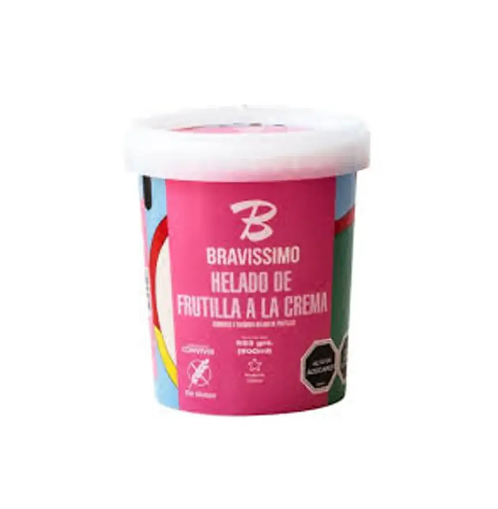 [5756] POTE FRUTILLA A LA CREMA 900 ML BRAVISSIMO