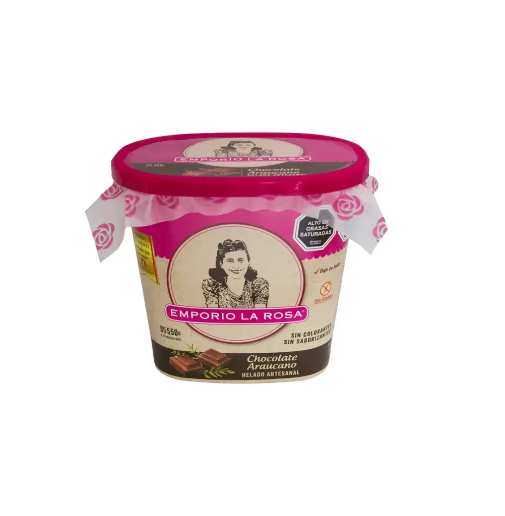 POTE HELADO ARTESANAL CHOCOLATE ARAUCANO 6*550 GR EMPORIO LA ROSA