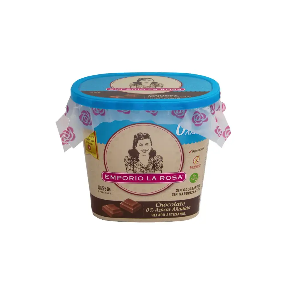 POTE HELADO ARTESANAL CHOCOLATE S/A 6*550 GR EMPORIO LA ROSA