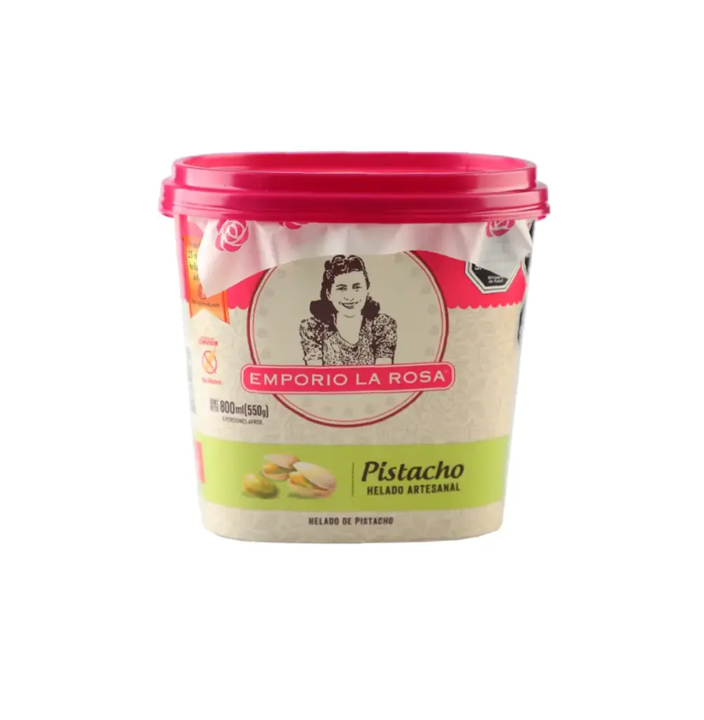 POTE HELADO ARTESANAL PISTACHO 6*550 GR EMPORIO LA ROSA