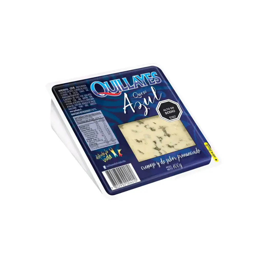 QUESO AZUL TROZO QUILLAYES 100 GR.                            