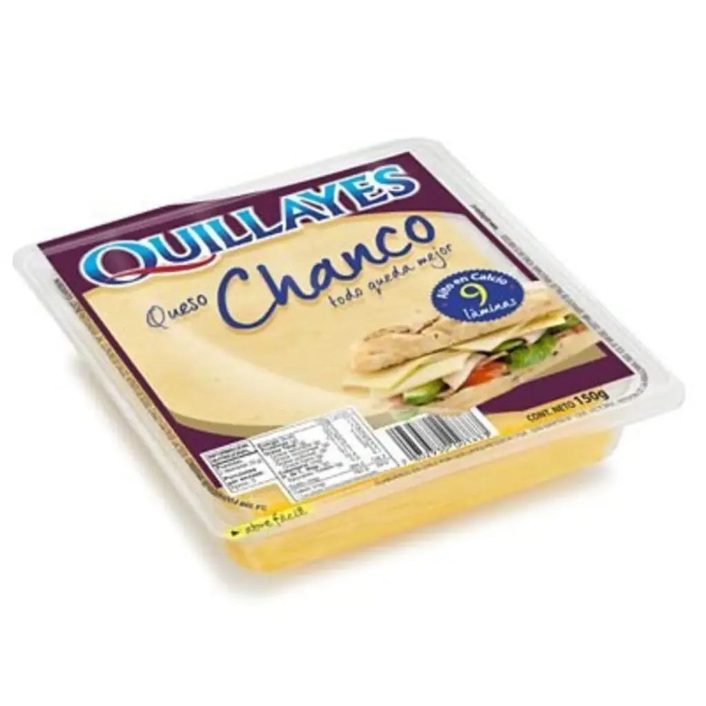 [7522] QUESO CHANCO 9 LAMINAS QUILLAYES 150GR                  