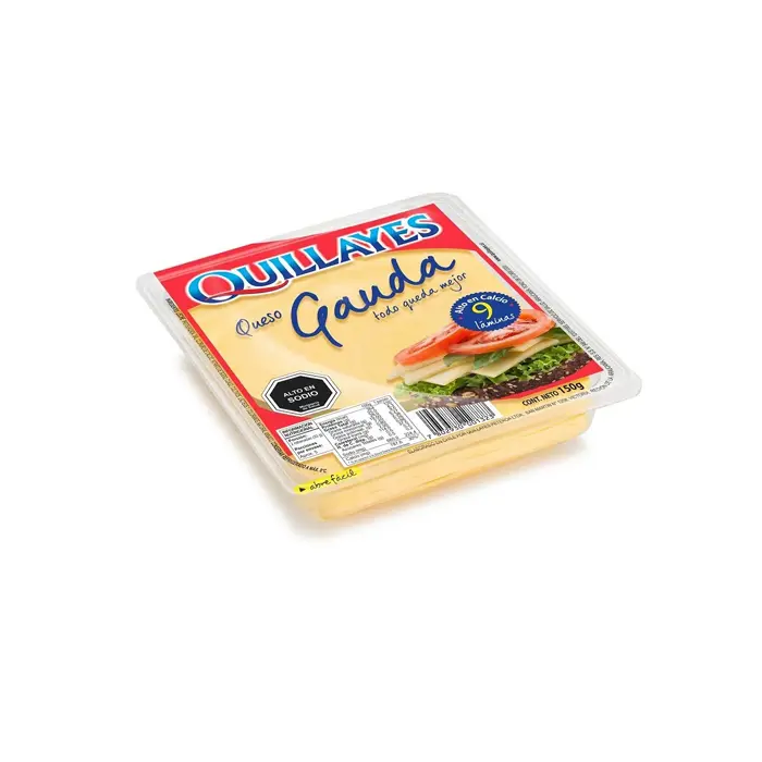 QUESO GAUDA 9 LAMINAS RIGIDO QUILLAYES 150GR                  