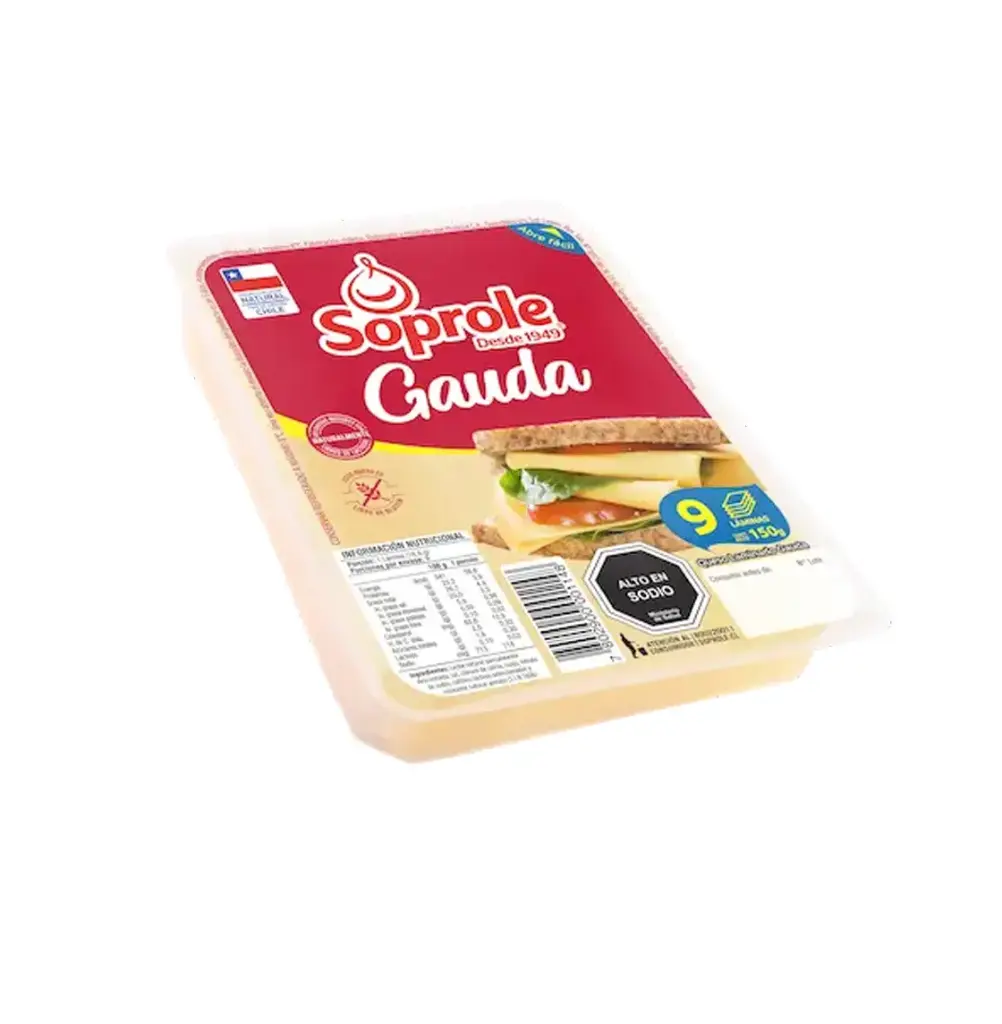[7211] QUESO GAUDA LAMINADO 250 GR SOPROLE               