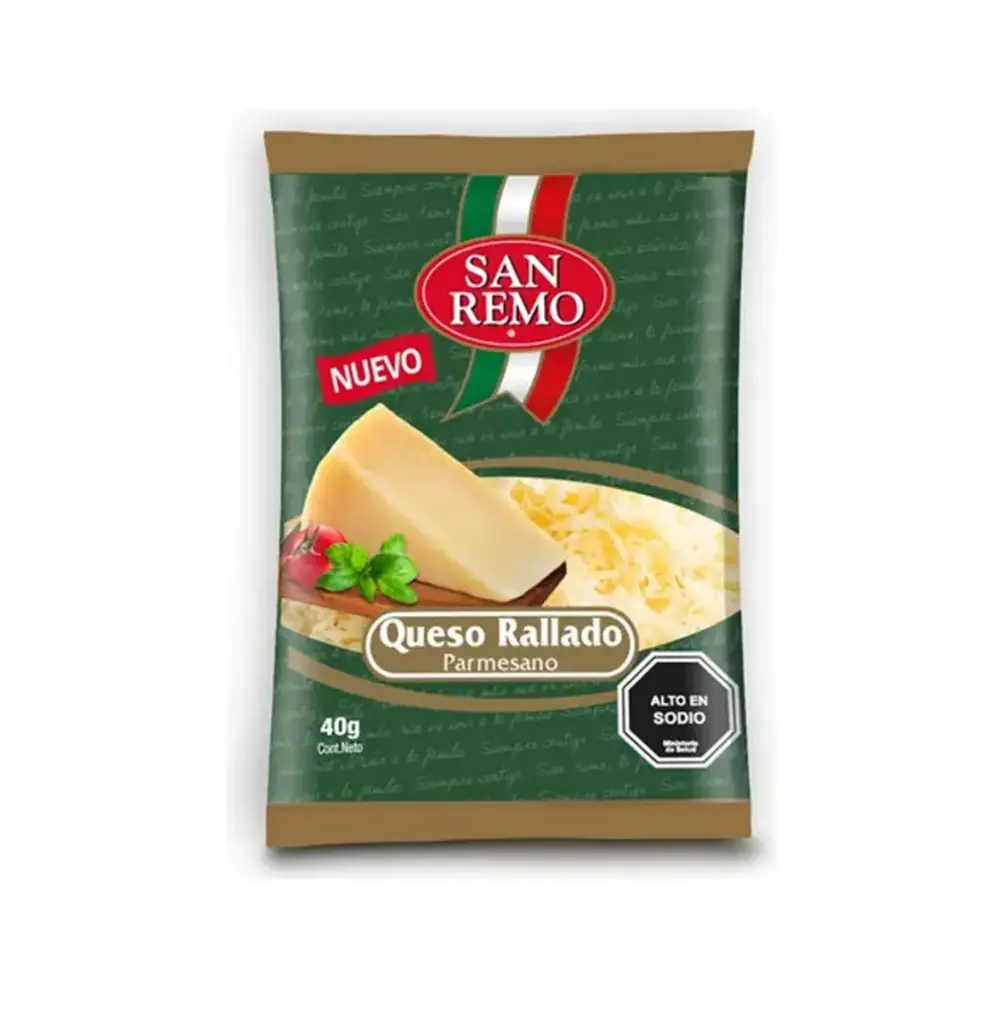 QUESO RALLADO 10X40 GRS SAN REMO                              