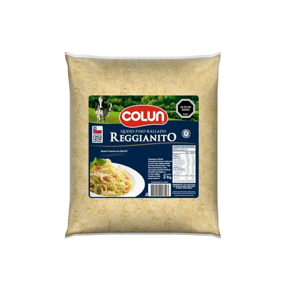 QUESO RALLADO REGGIANITO 2 KG COLUN                           