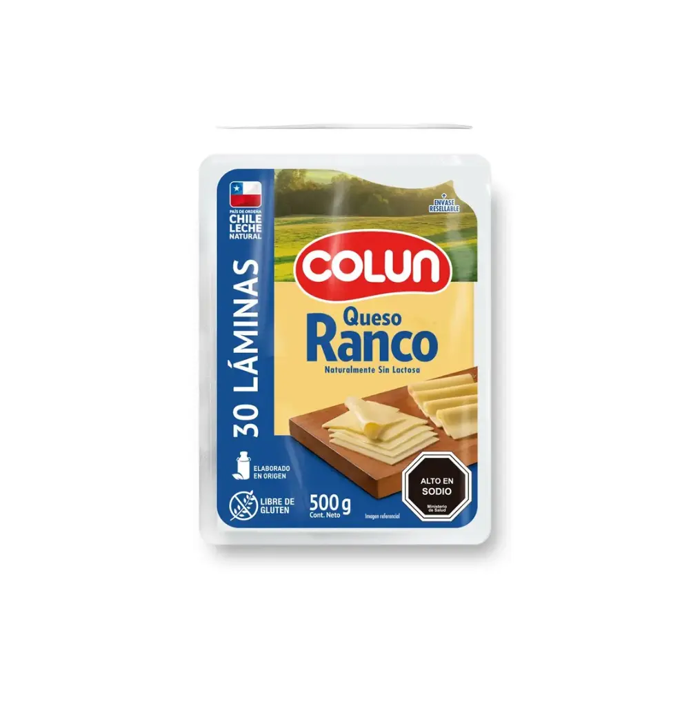 QUESO RANCO LAMINADO 500 GR COLUN                   