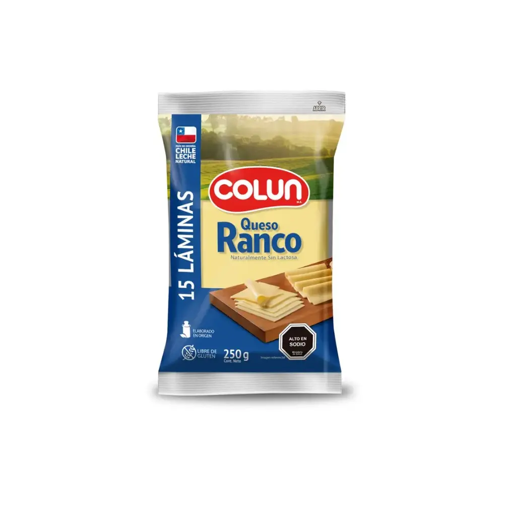 [3550] QUESO RANCO LAMINADO 250 GR COLUN                 