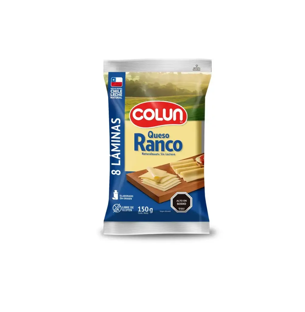 QUESO RANCO LAMINADO RIGIDO 150 gr COLUN                 